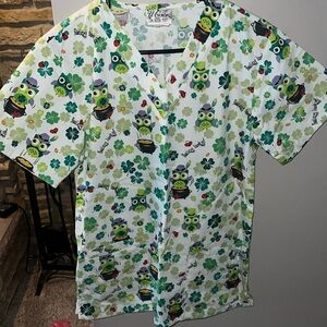 Feeling Lucky Scrub Top.